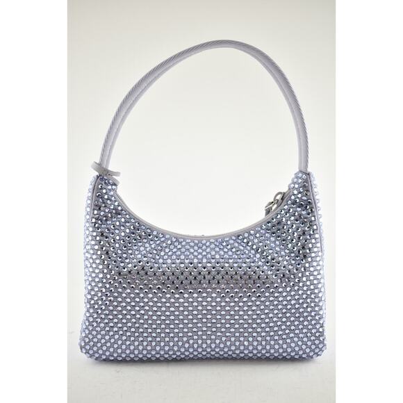 Prada Re-Edition 2000 Purple Crystal Nylon Shoulder Top Handle Mini Hobo Bag - Picture 6 of 9